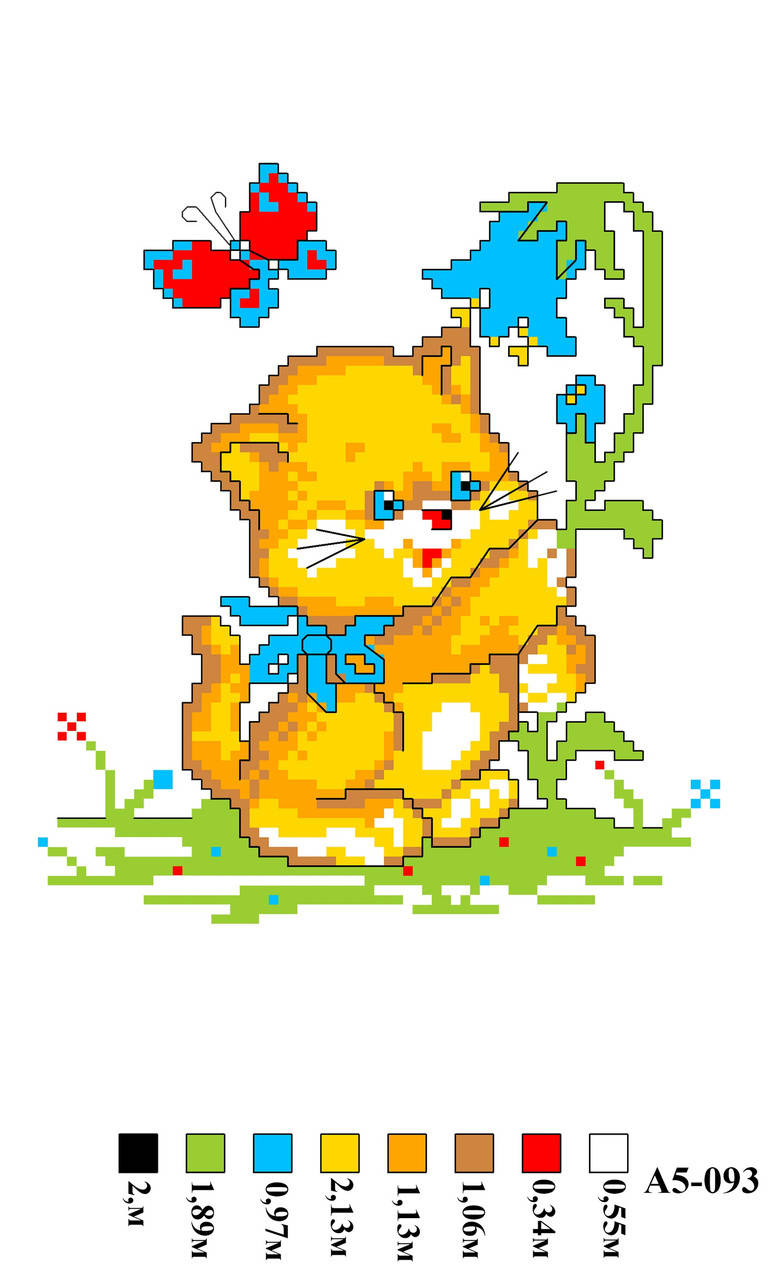 

Набор канва с нитками А5 093