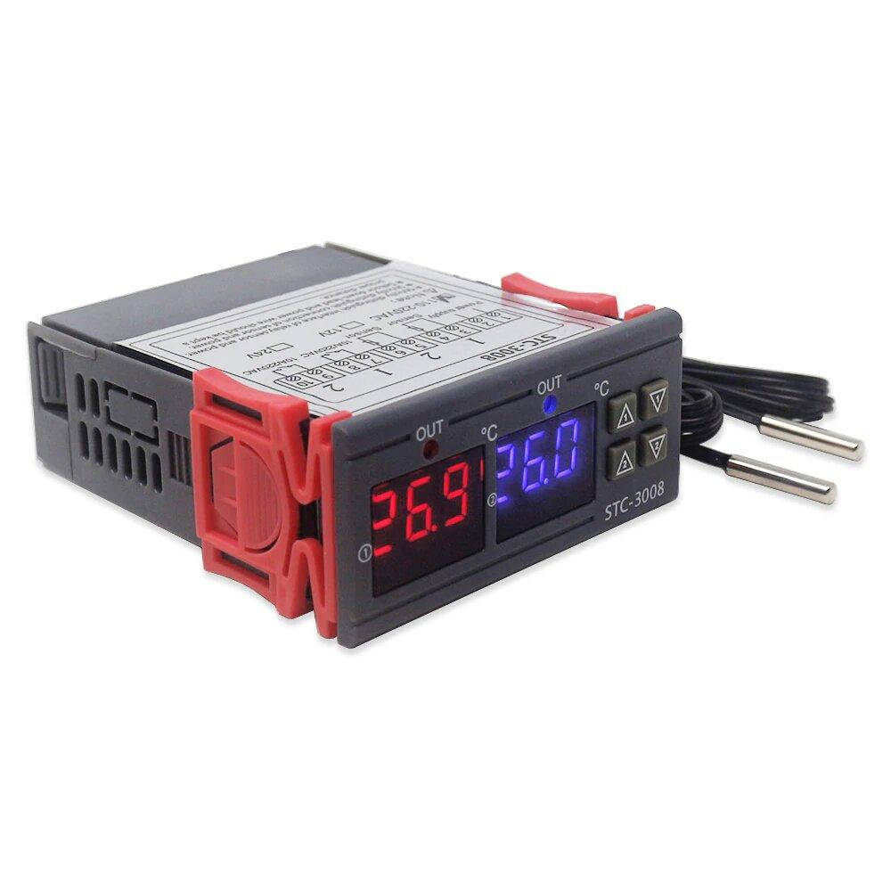 

Двойной терморегулятор STC-3008 (-55ºC ... +120ºC, 10A / 220 В)