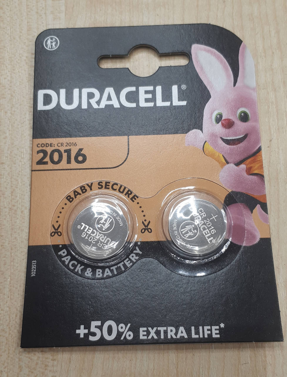 

Дисковая батарейка DURACELL Lithium Cell 3V DL2016 (2шт)