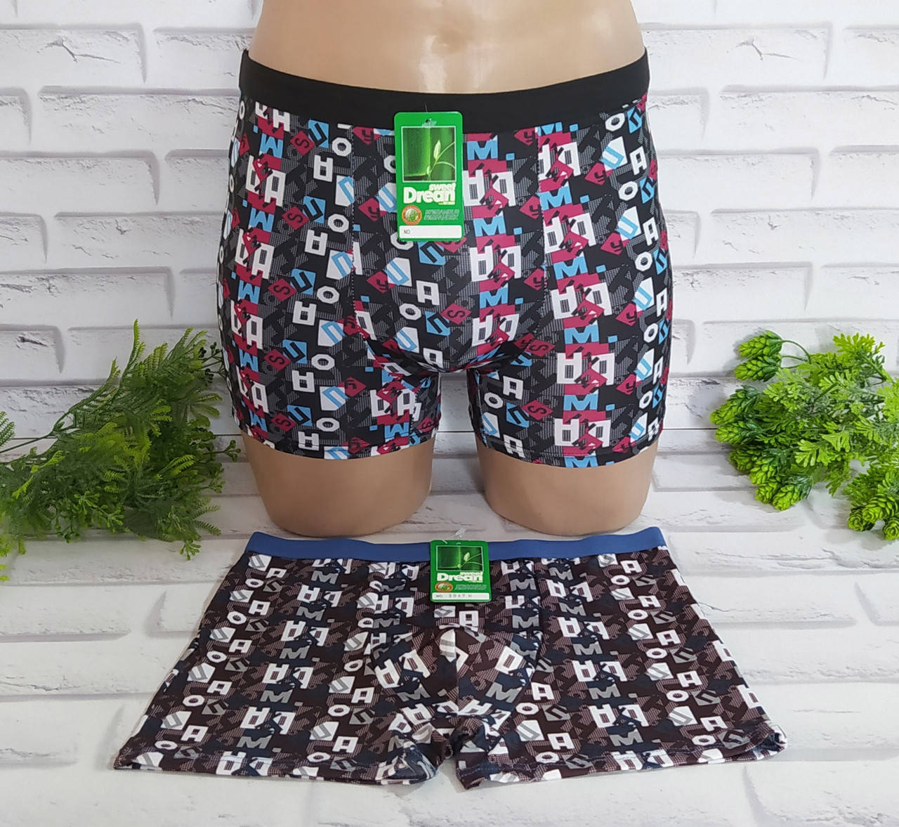 

Трусы мужские боксеры М 46-48 размер Dream Sweet бамбук 2047, Разные цвета