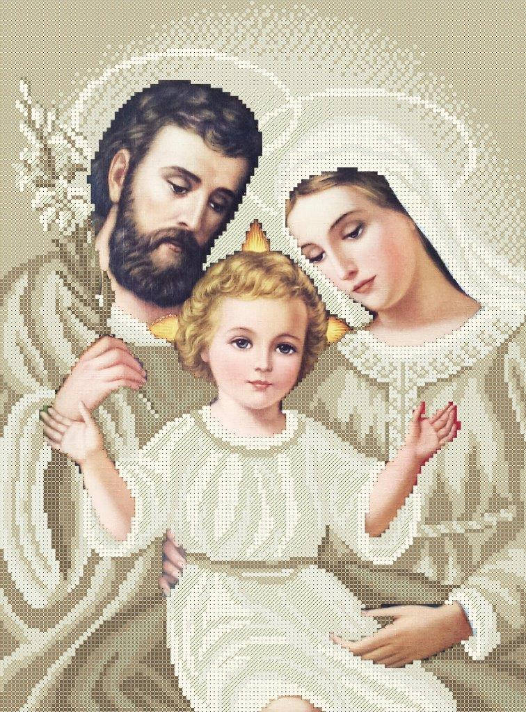 

Схема для вышивки / вышивания бисером «CВ Сімейство /5225к/» золото (A3) 30x40