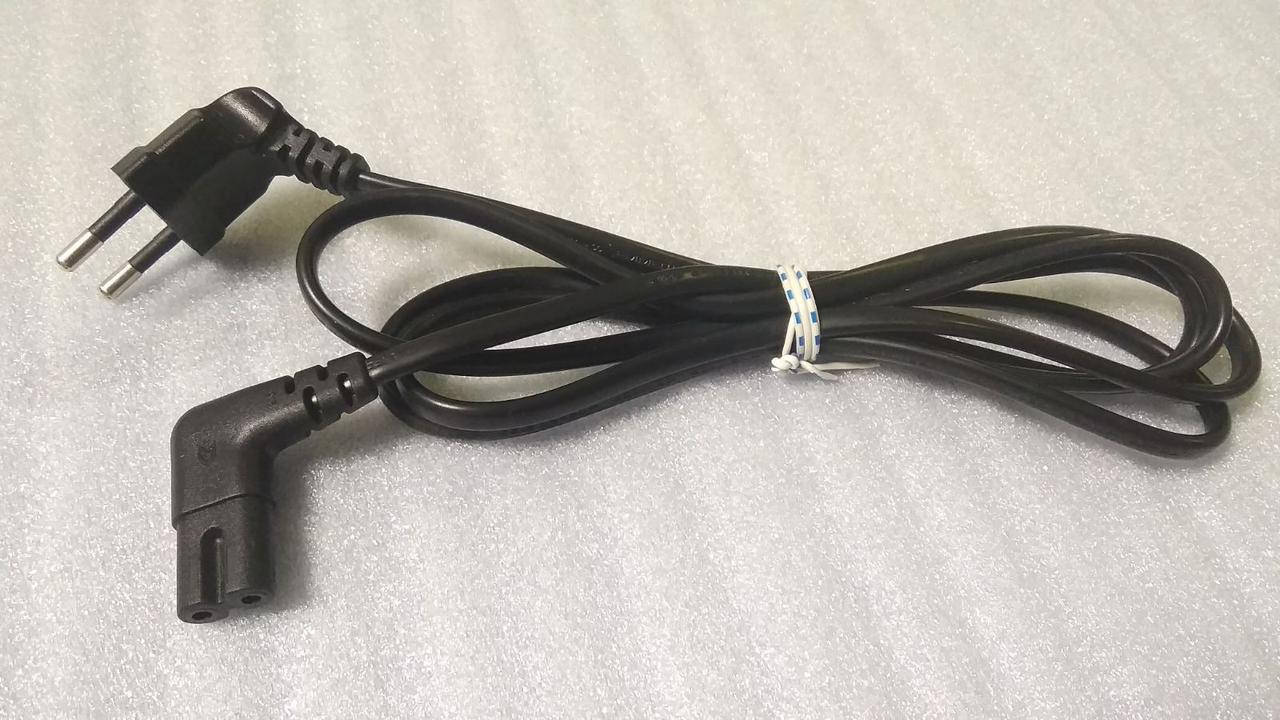 

Оригинальный сетевой кабель питания Longwell LP-21L 1.485м (2x0.75мм2) (угловая вилка) Б/У, Черный