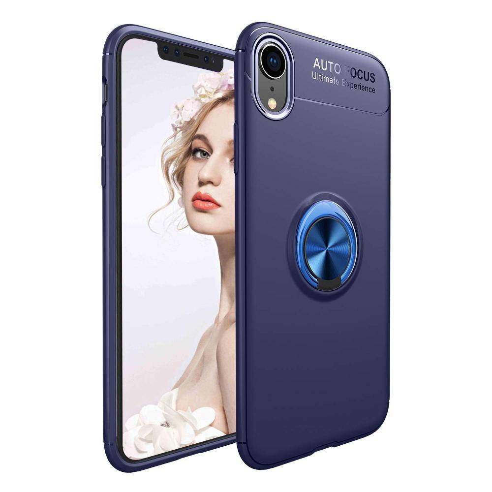 

Чехол с кольцом iPhone XR Autofocus (Айфон ХР Икс Эр), Синий