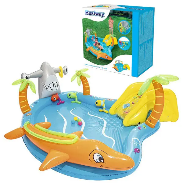 

Детский игровой центр - бассейн с горкой Bestway 53067 Морские жители 280 х 257 х 87 см, Разные цвета