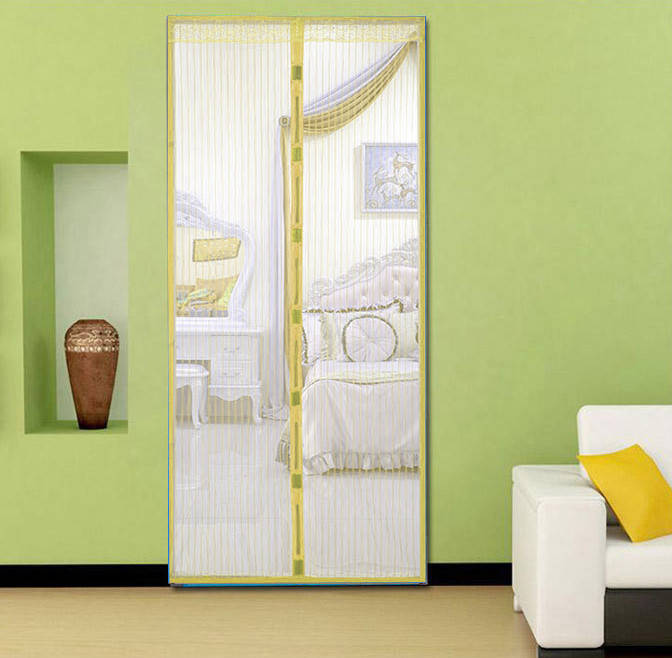 

Анти москитная сетка штора на магнитах Magic Mesh Желтый