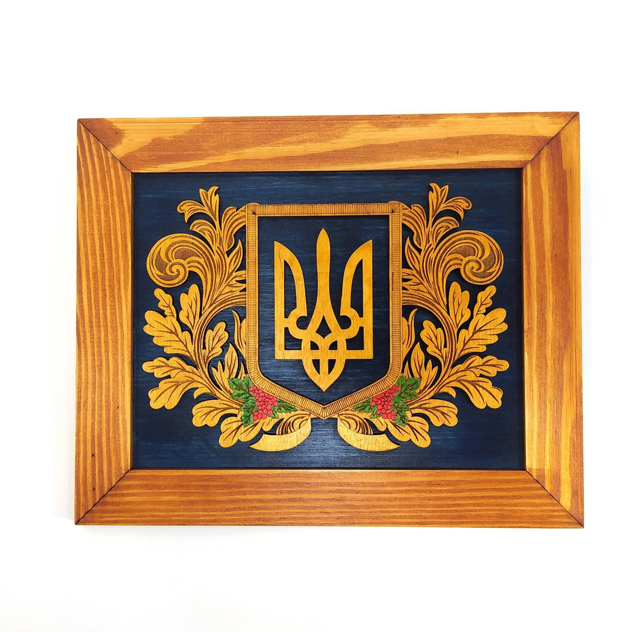 

Деревянный постер (пано) на стену Герб Украины Мастерская мистера Томаса 22.5х18 см