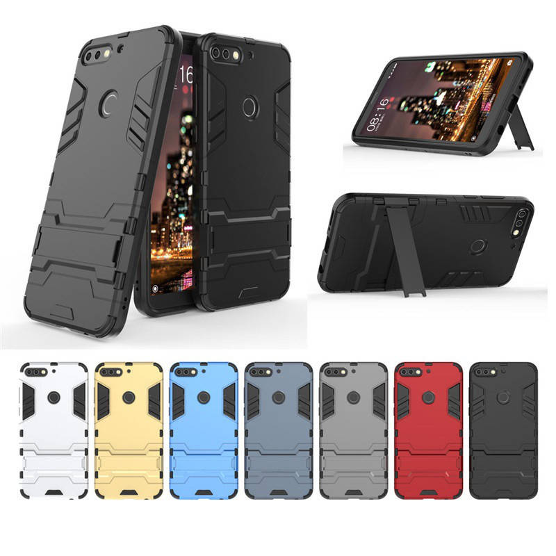 

PC + TPU чехол Metal armor для Huawei Y7 Prime(2018) (7 цветов), Разные цвета