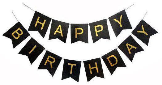 

Гирлянда "Happy Birthday", чёрная
