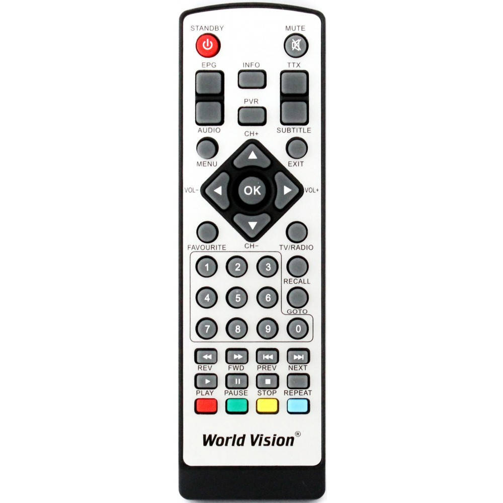 

Пульт для тюнера world vision t38, Серый