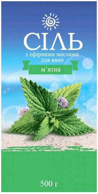 

Соль для ванн Аквариум с эфирными маслами Мятная 500г