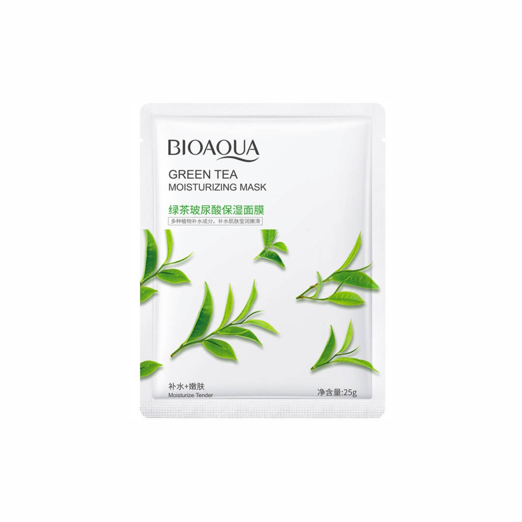 

Маска для лица екстрактом зелёного чая Bioaqua Green Tea Moisturizing Mask