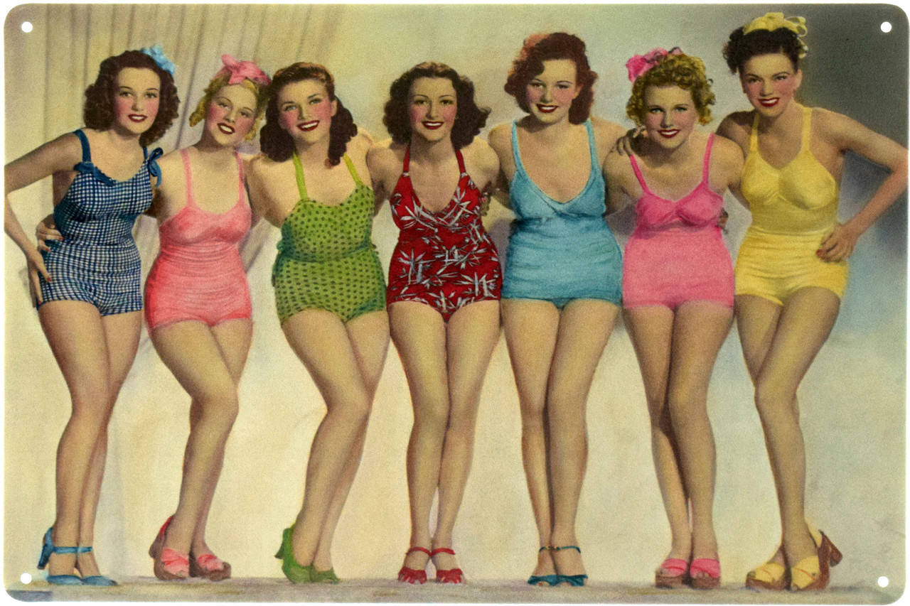 

Металлическая табличка "Ретро-Фото Потрясающих Женщин" (ms-00835)