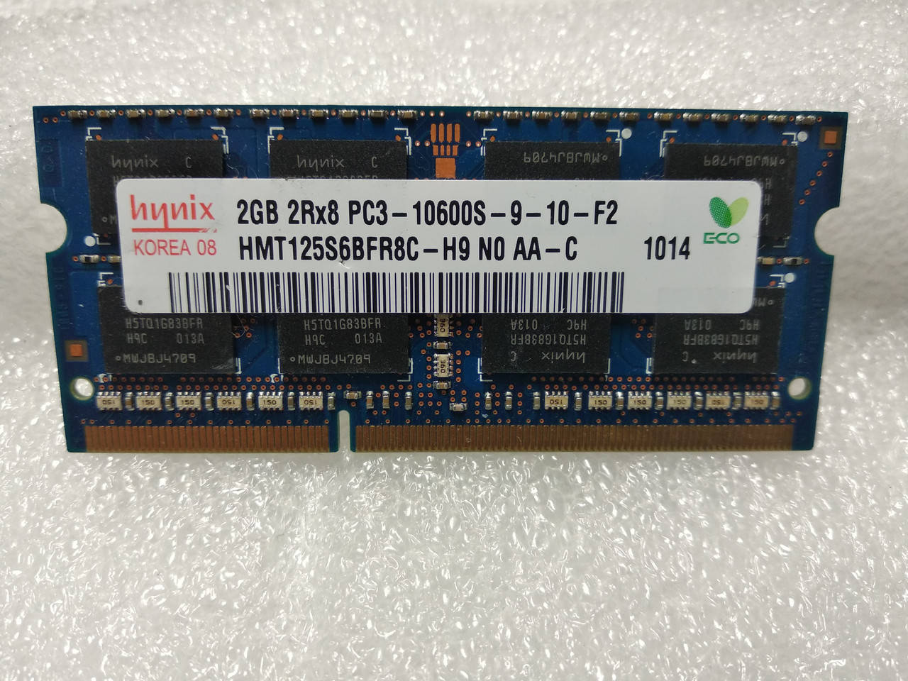 

Оперативная память для ноутбука 2GB Hynix 2Rx8 DDR3-1333Mhz PC3-10600S SODIMM!