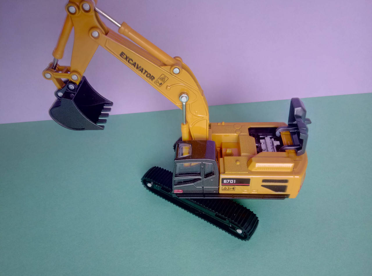 

Игрушка Гусеничный экскаватор металлопластик, Желтый