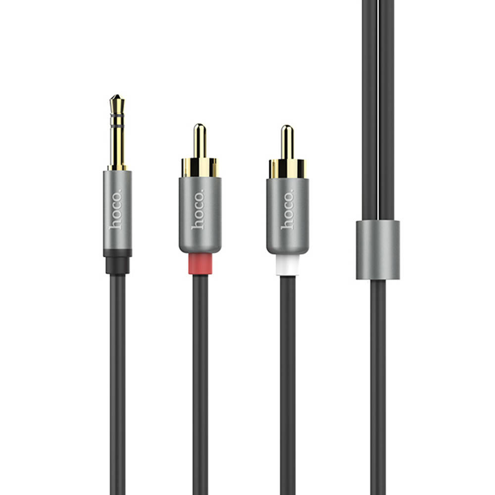 

Кабель переходник Hoco UPA10 Aux - 2 RCA тюльпан 1,5м Black