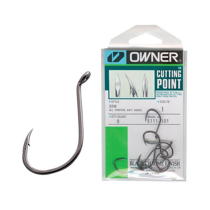 

Крючки Owner Cut SSW 5111 Black Chrome №5/0