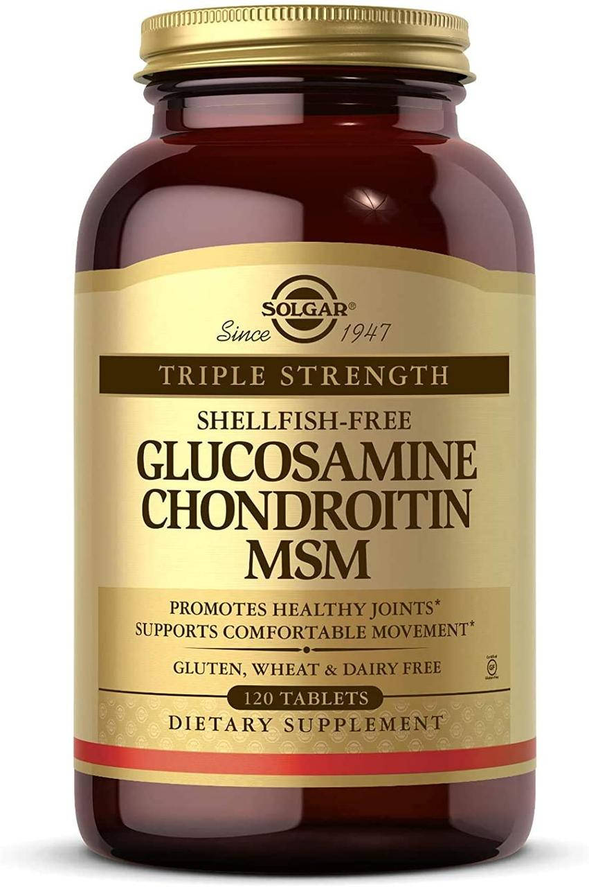 

Solgar Triple Strength Glucosamine Chondroitin MSM 120 таблеток тройная концентрация