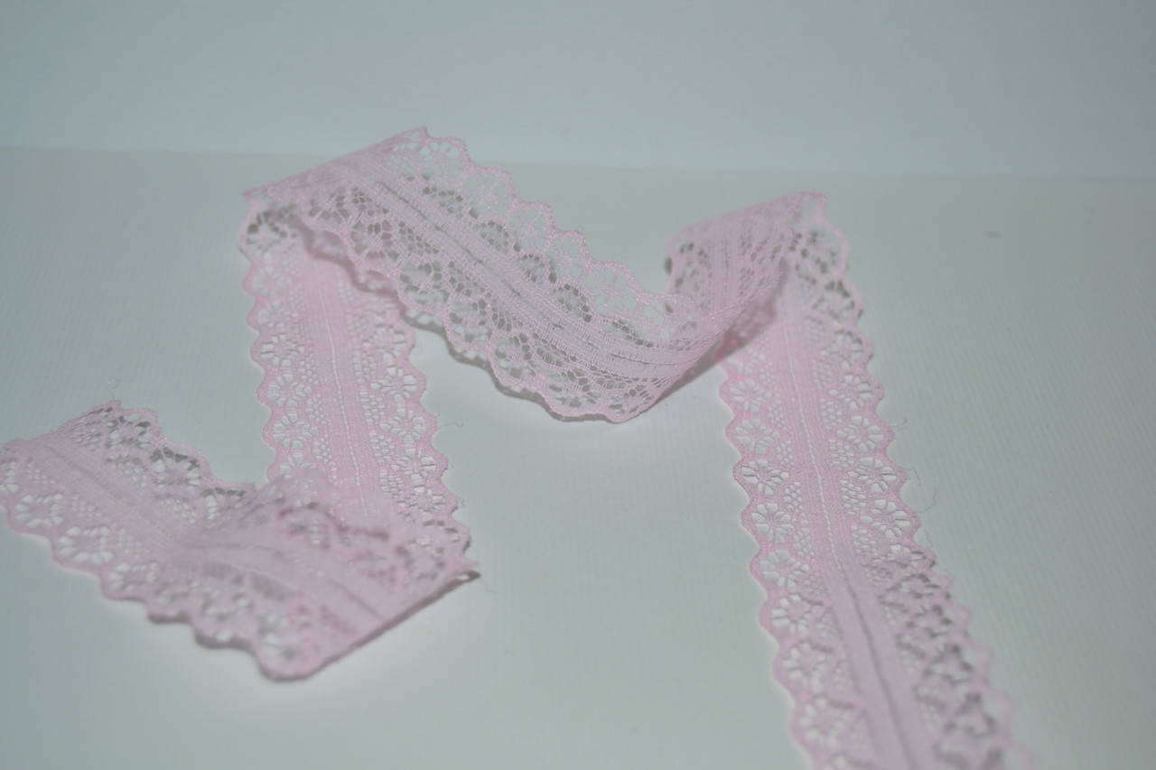 

Мереживо Ніка, 3см, колір-ніжно рожевий, Розовый