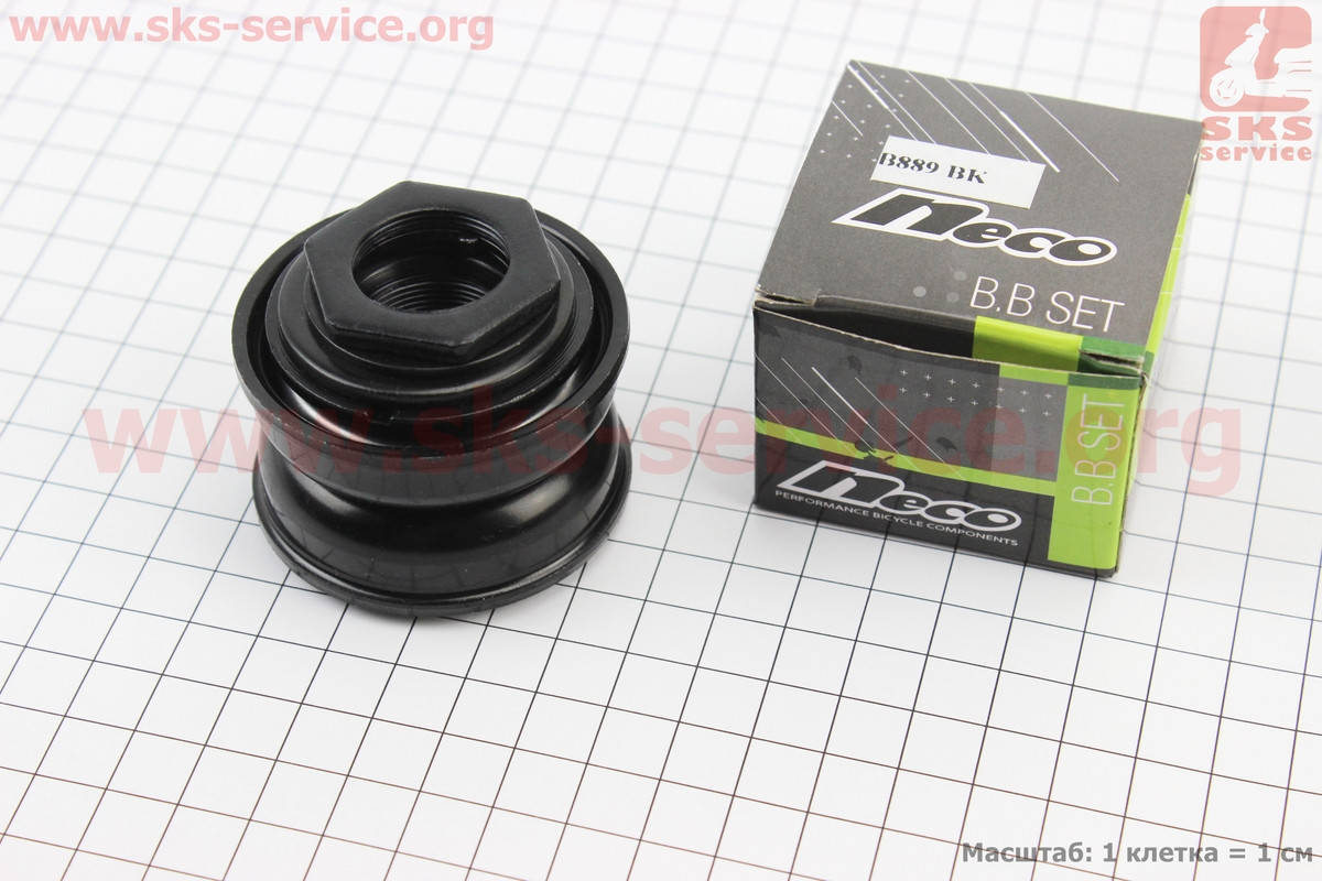 

Крепление каретки ВМХ с чашками Ø51,5мм, черное B889 (411392)