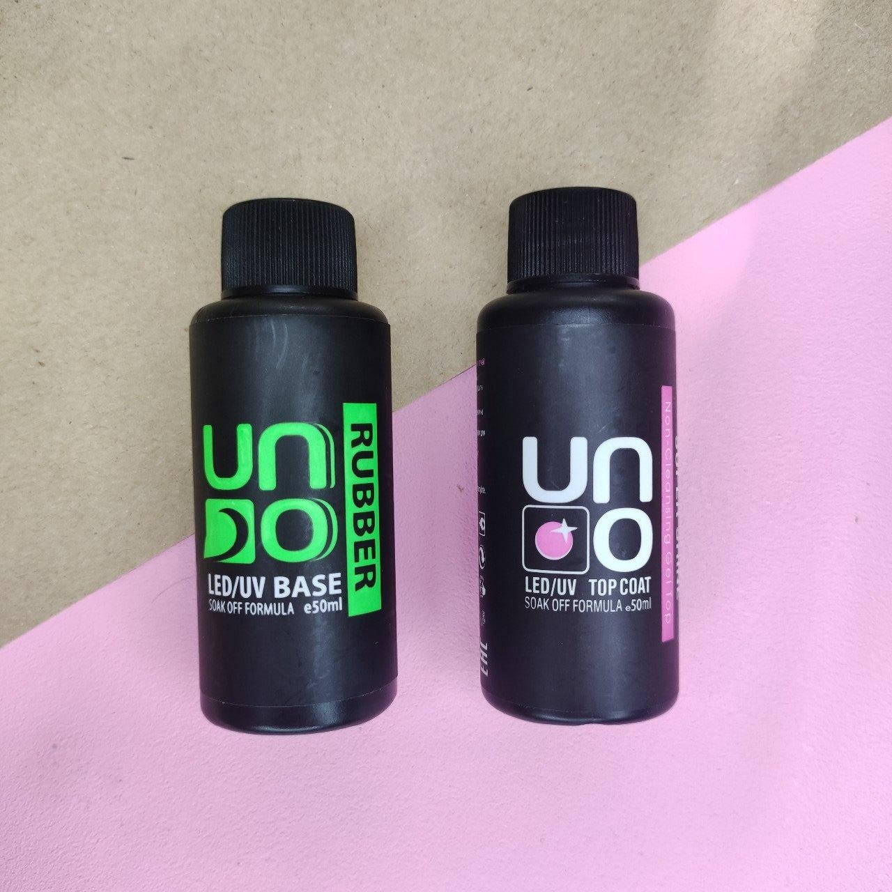 

2в1 Uno Топ + База по 50мл Top+Base/ Super Shine + Rubber Base