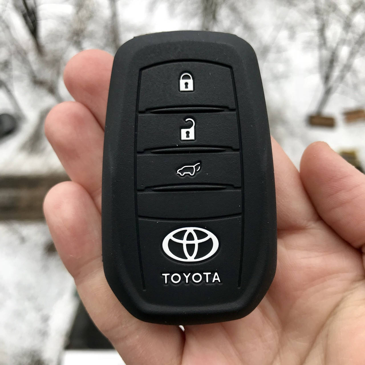

Силиконовый чехол для ключа Toyota Yaris,Auris,Highlander, Land Cruiser,Rav4,Camry,Corolla, Avalon,Avensis, Черный