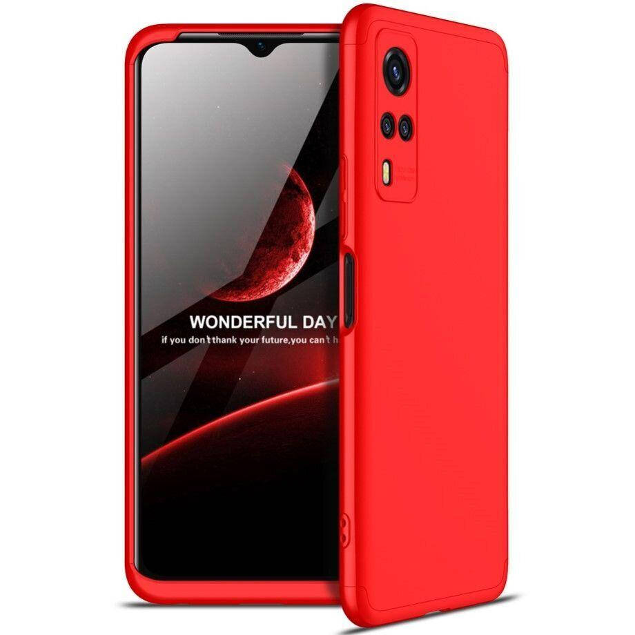 

Чехол GKK 360 для Vivo Y31 / Vivo Y53s бампер противоударный Red