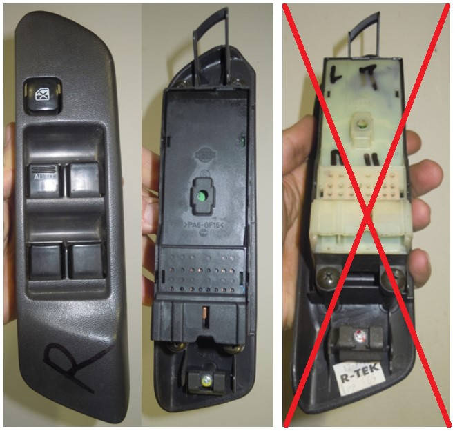 

Блок кнопок стеклоподъемников (Черный низ на 4дв) Nissan Primera P11 1996-2001г.в.