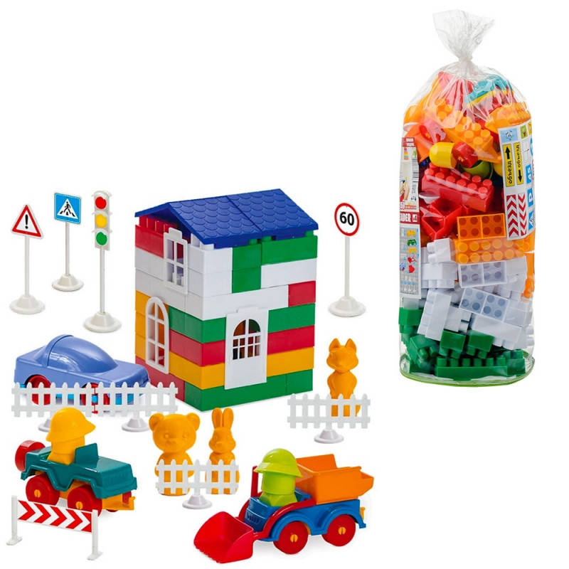 

Пластиковый конструктор Colorplast Лидер №4 150дет. (1-053), Разные цвета