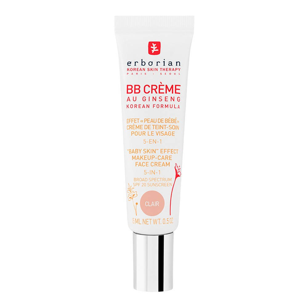 

Erborian BB Creme Au Ginseng "Baby Skin" Effect Makeup-Care Face Cream 5 in 1 CLAIR 15 ml