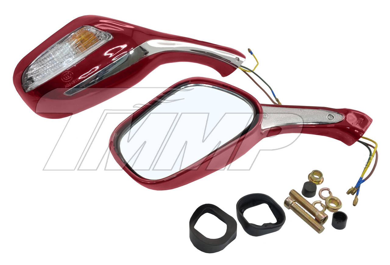 

Зеркала капля красные с поворотами (Мерседес)