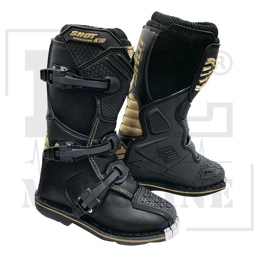 

Мотоботы кросс/эндуро Shot Race Gear X10 Black Gold 43, Золотистый