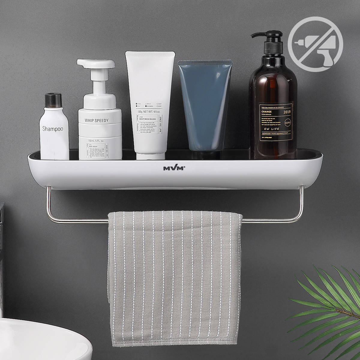 

Полка большая клеящаяся BP-18 WHITE/BLACK