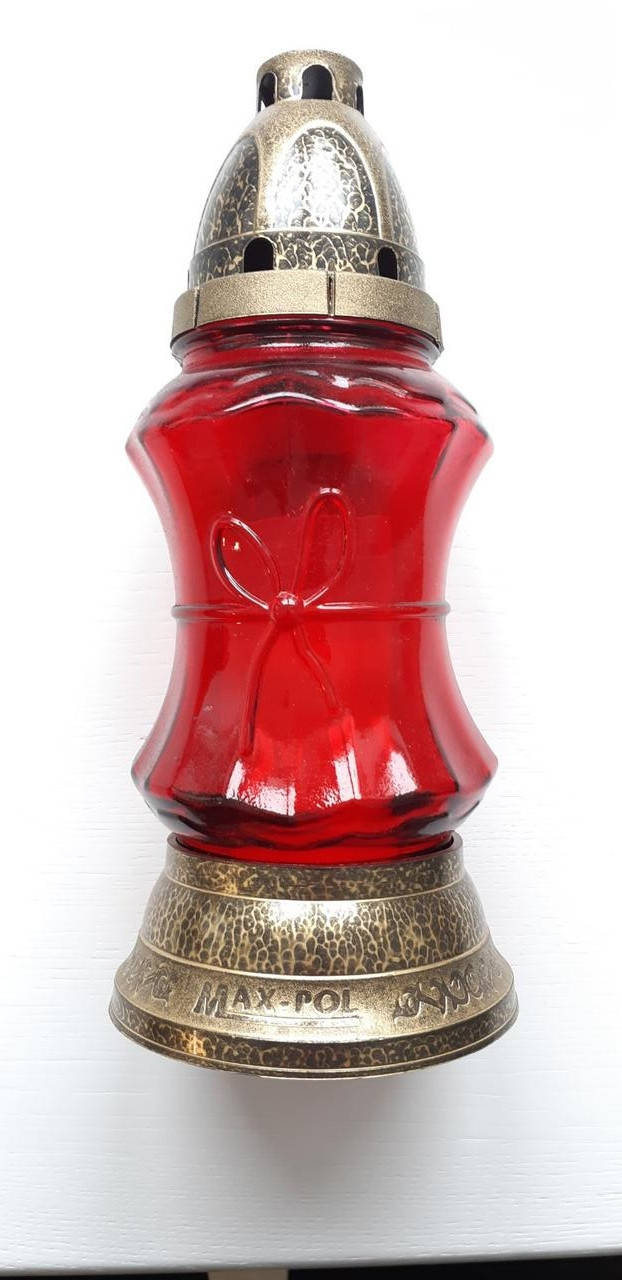 

Лампадка в стекле красная 25 см (580-030), Красный