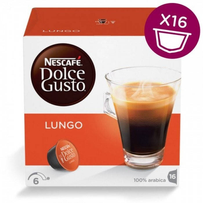 

Кофе в капсулах NESCAFE Dolce Gusto Lungo 16 шт. (Нескафе Дольче Густо Лунго)