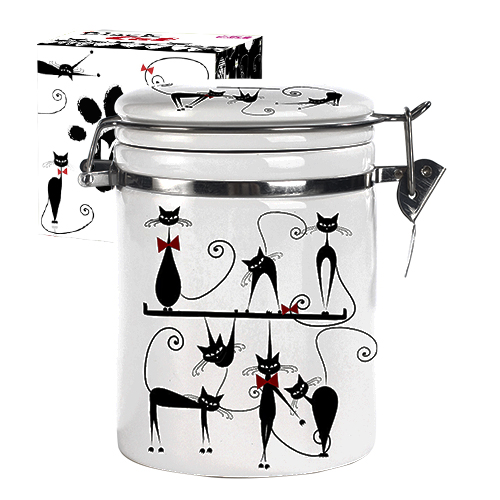 

Емкость для продуктов 1,2 л. 'Черная кошка' (d-10см, h-16), Черный