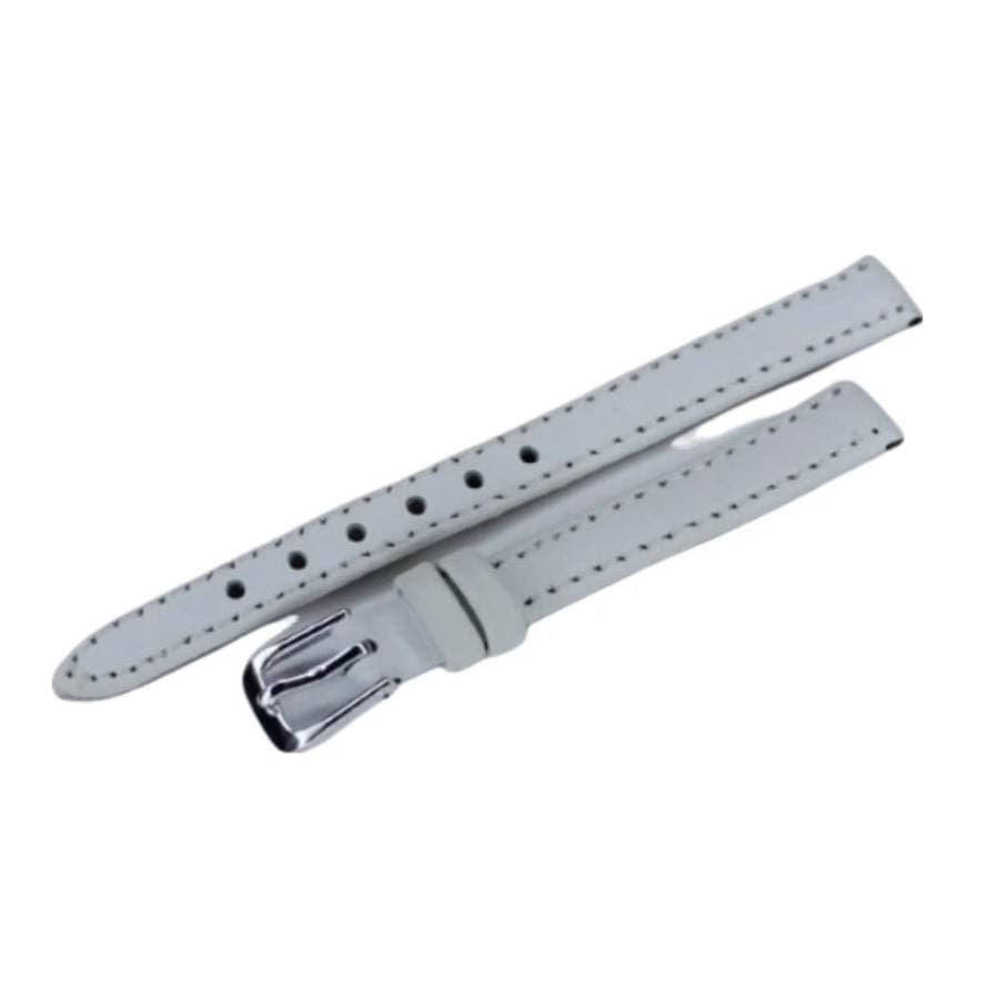 

Кожаный ремешок для часов ПЛ-12 мм (белый)(009423)