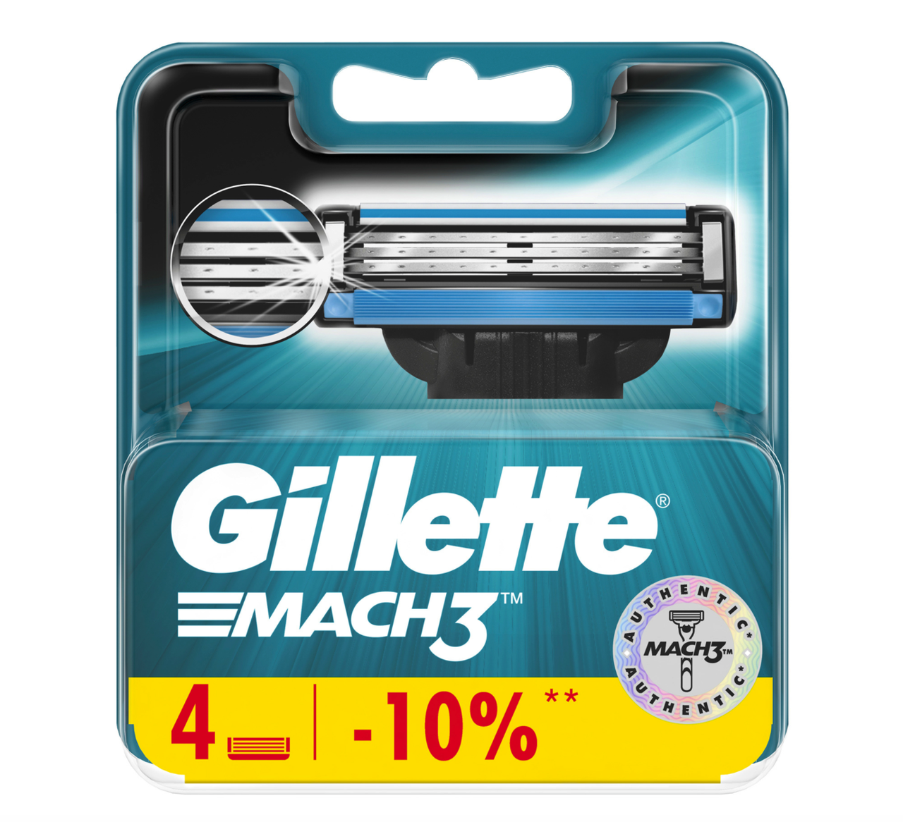 

4 шт. Сменные картриджи для бритья Gillette Mach3