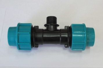 

Тройник ПНД 20х1/2" РН зажимной