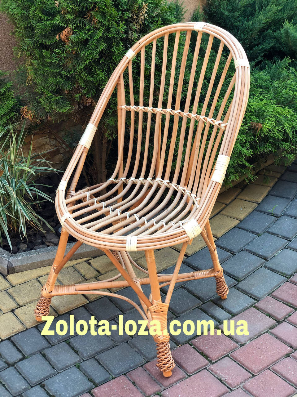 

Плетеное кресло «Ракушка» из лозы. Арт: 8881