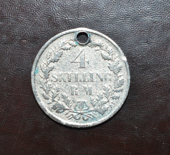 

Дания 4 скиллинга 1854 год (серебро)