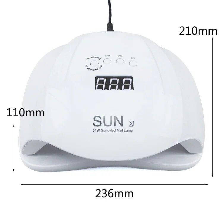 

SUN X 54w Лампа для сушки геля и гель лаков Белая, Белый