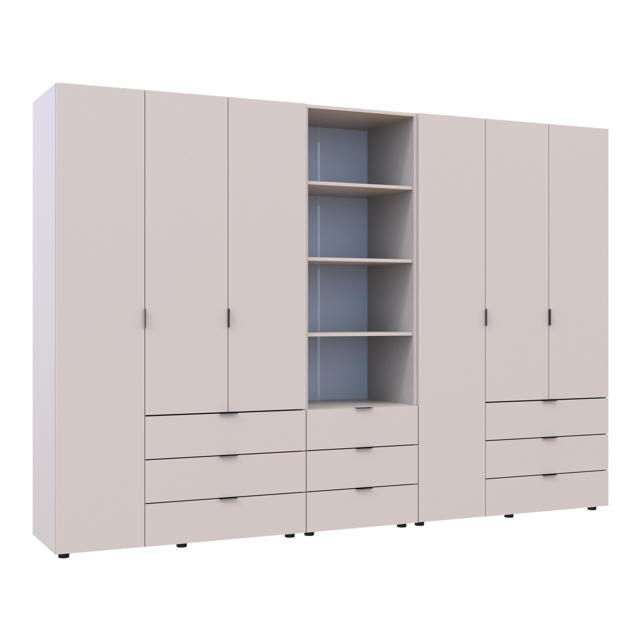 Шафа для одягу Doros Гелар Кашемір 3+3ДСП з пеналом 292.4х49.5х203.4 (42005178) 7