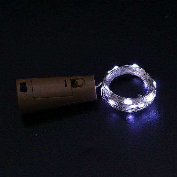 

Светодиодная гирлянда пробка на 20 Led "Капли росы" 2 м на батарейках Белый