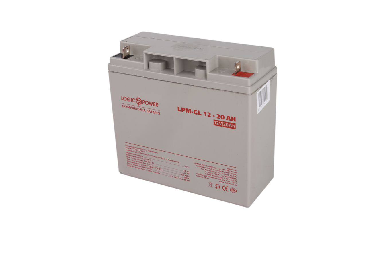 

Аккумулятор гелевый GEL - 20 Ач 12В LogicPower LPM-GL 12-20 AH