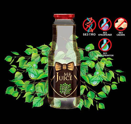 

Упаковка березового сока Mr Juice, БЕЗ САХАРА 6 х 1L