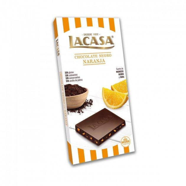 

Шоколад черный с апельсином Lacasa без глютена 100г