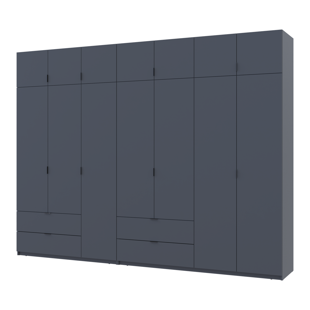 Розпашна Шафа для одягу Doros Лукас Графіт 3+4 ДСП 315х50х240 (42005137)