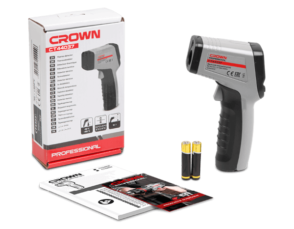 

Промышленный инфракрасный термодетектор пирометр CROWN CT44037 -50-600°C строительный бесконтактный градусник