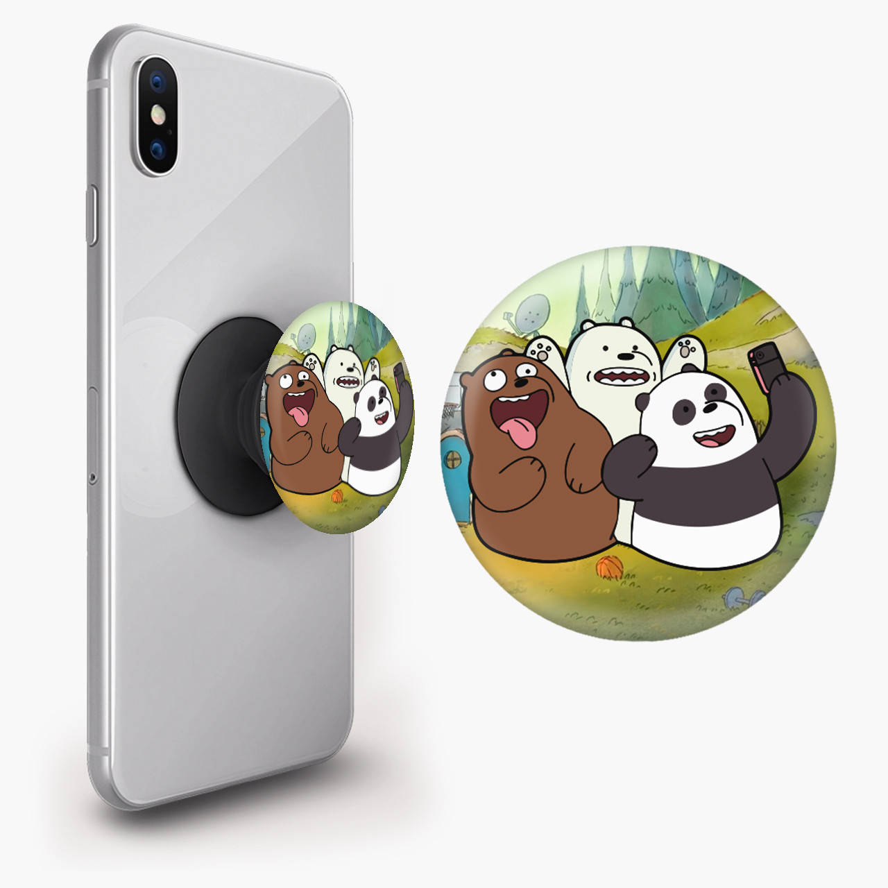 

Попсокет (Popsockets) держатель для смартфона Вся правда о медведях (We Bare Bears) (8754-2665) Черный