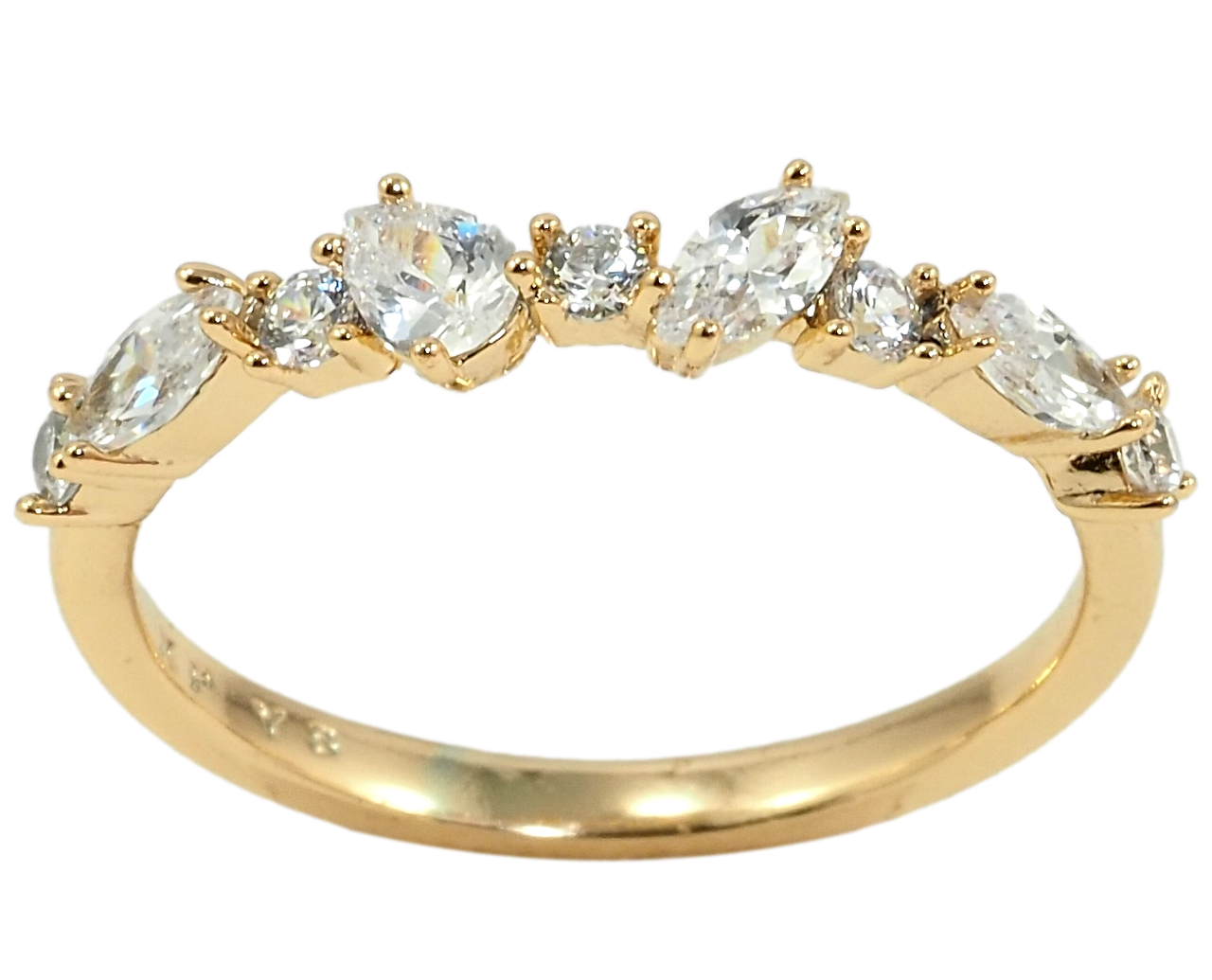 

Кольцо Xuping Позолота 18K "Дорожка циркония" р.17.5